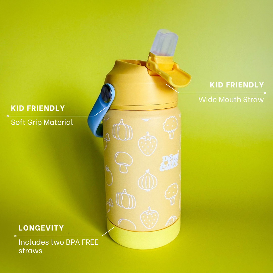Raumati Yellow Stainless Steel Kids Drink Bottle
