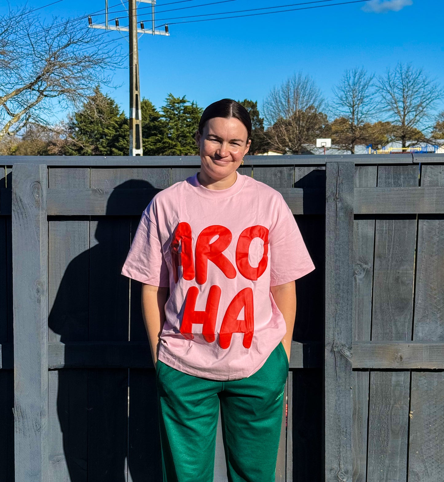 Adults Bubble Print Āio & Aroha Tee