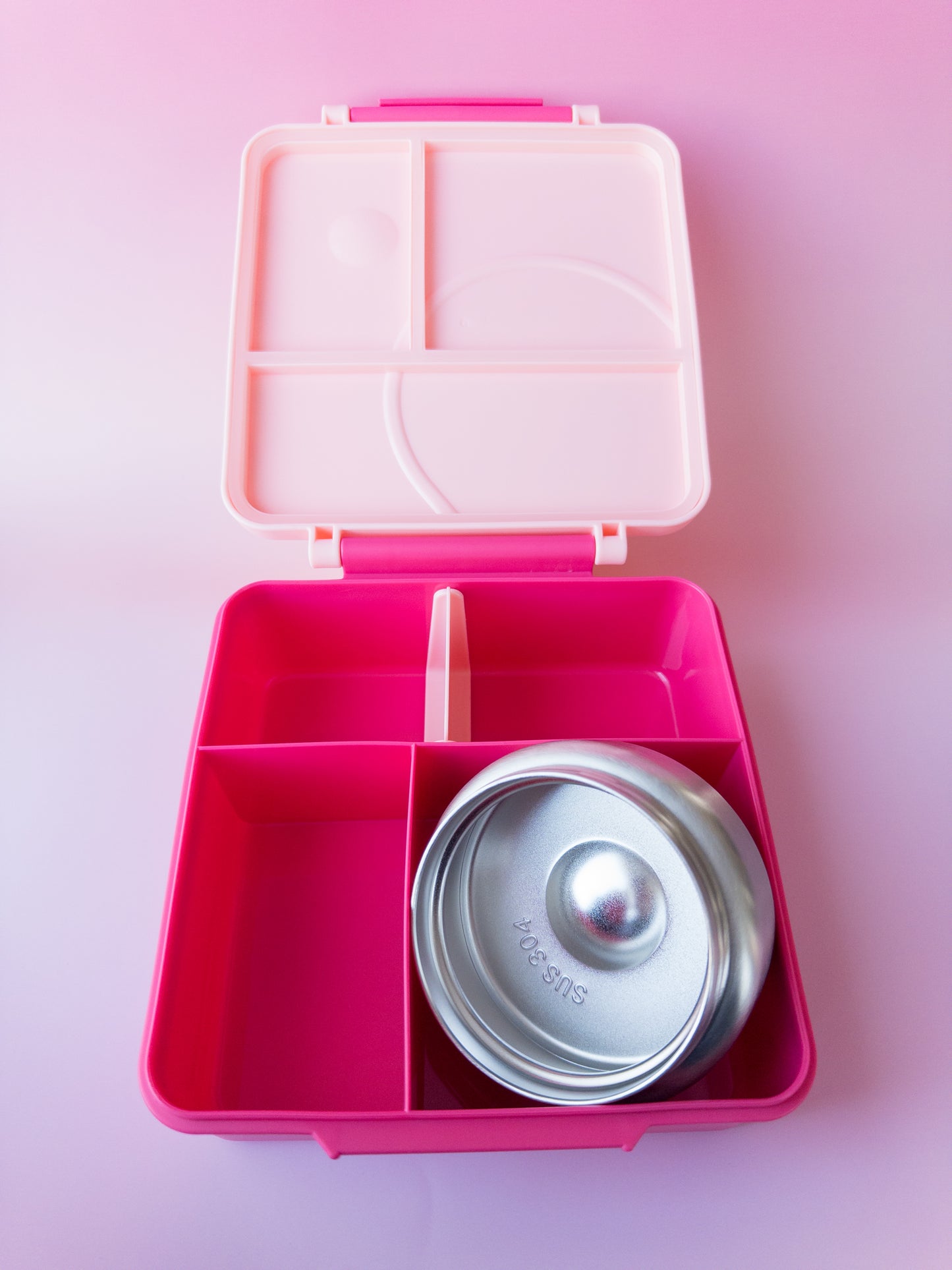 Kids Bento Box with Stainless Steel Thermos Māwhero (Pink)