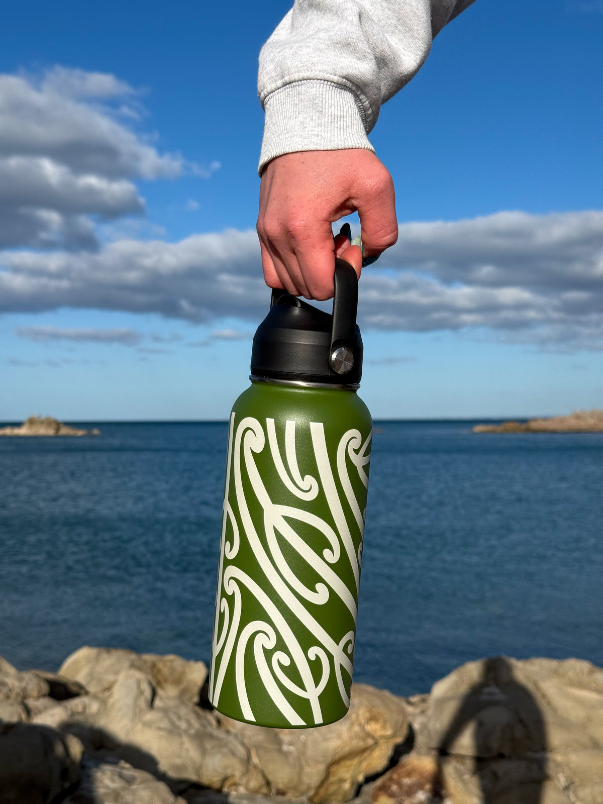 32oz (946mL) Thermal Insulated Wide Mouth Drink Bottle – Flex Straw Cap