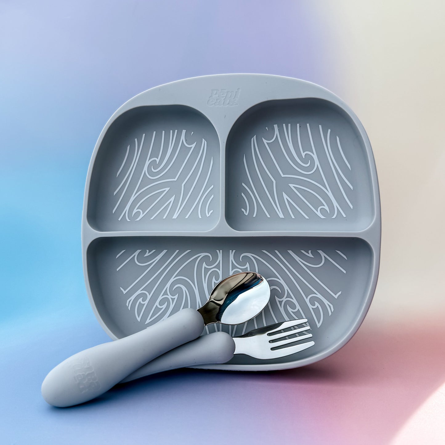 Silicone Suction Plate with Cutlery Marama