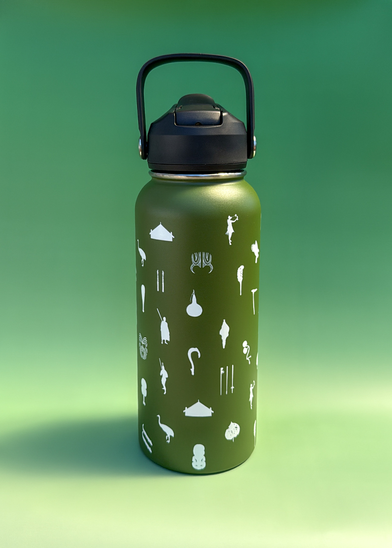 32oz (946mL) Thermal Insulated Wide Mouth Drink Bottle – Flex Straw Cap