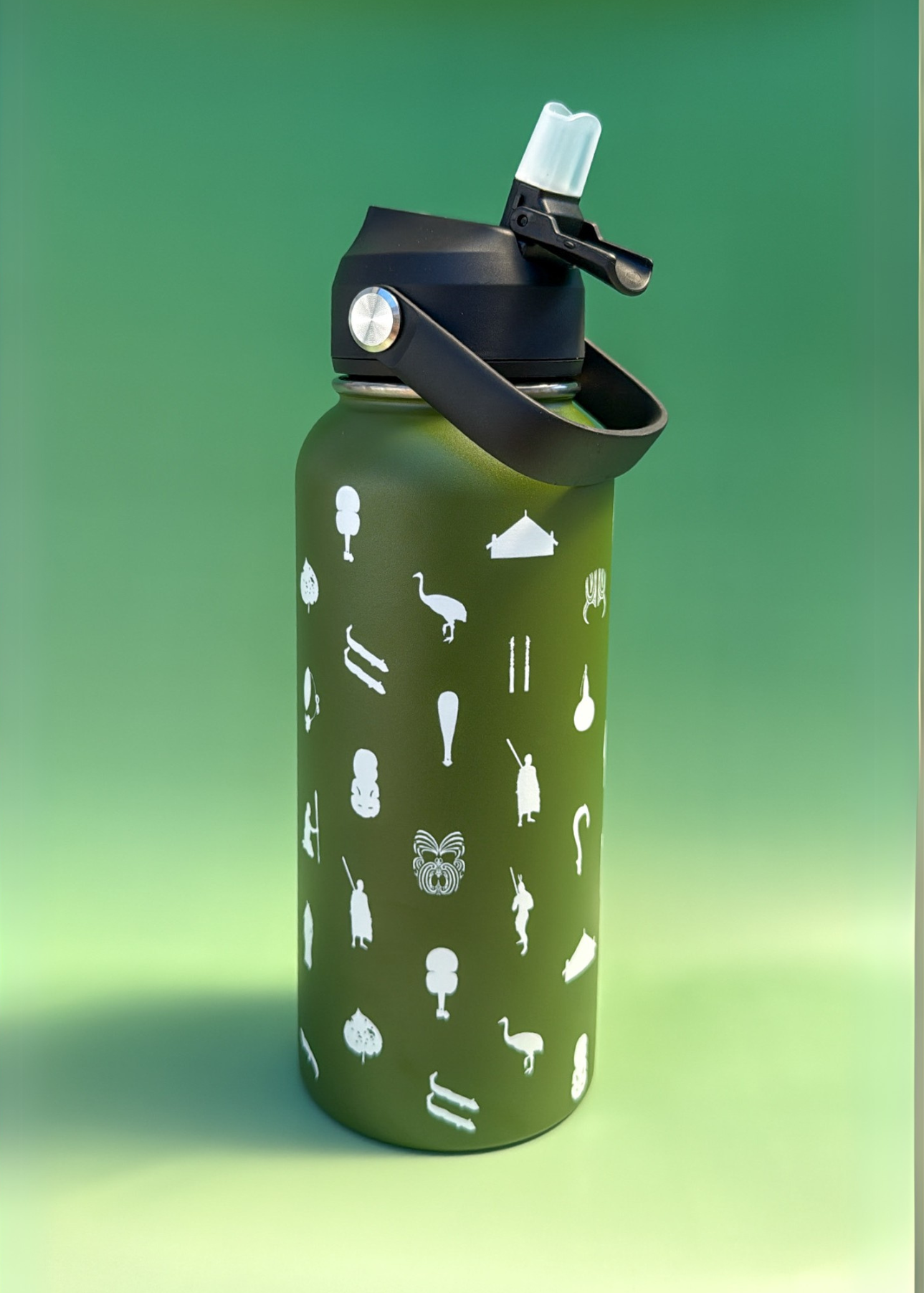 32oz (946mL) Thermal Insulated Wide Mouth Drink Bottle – Flex Straw Cap