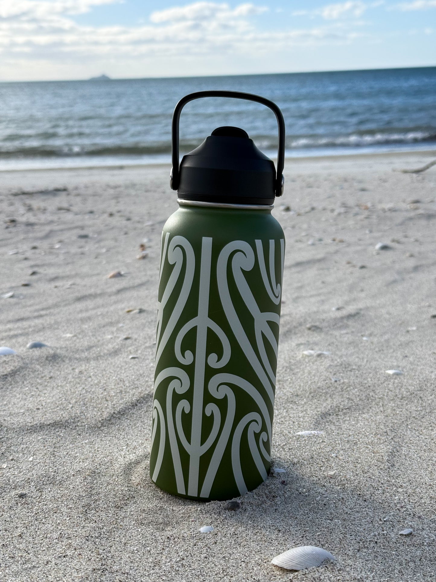 32oz (946mL) Thermal Insulated Wide Mouth Drink Bottle – Flex Straw Cap