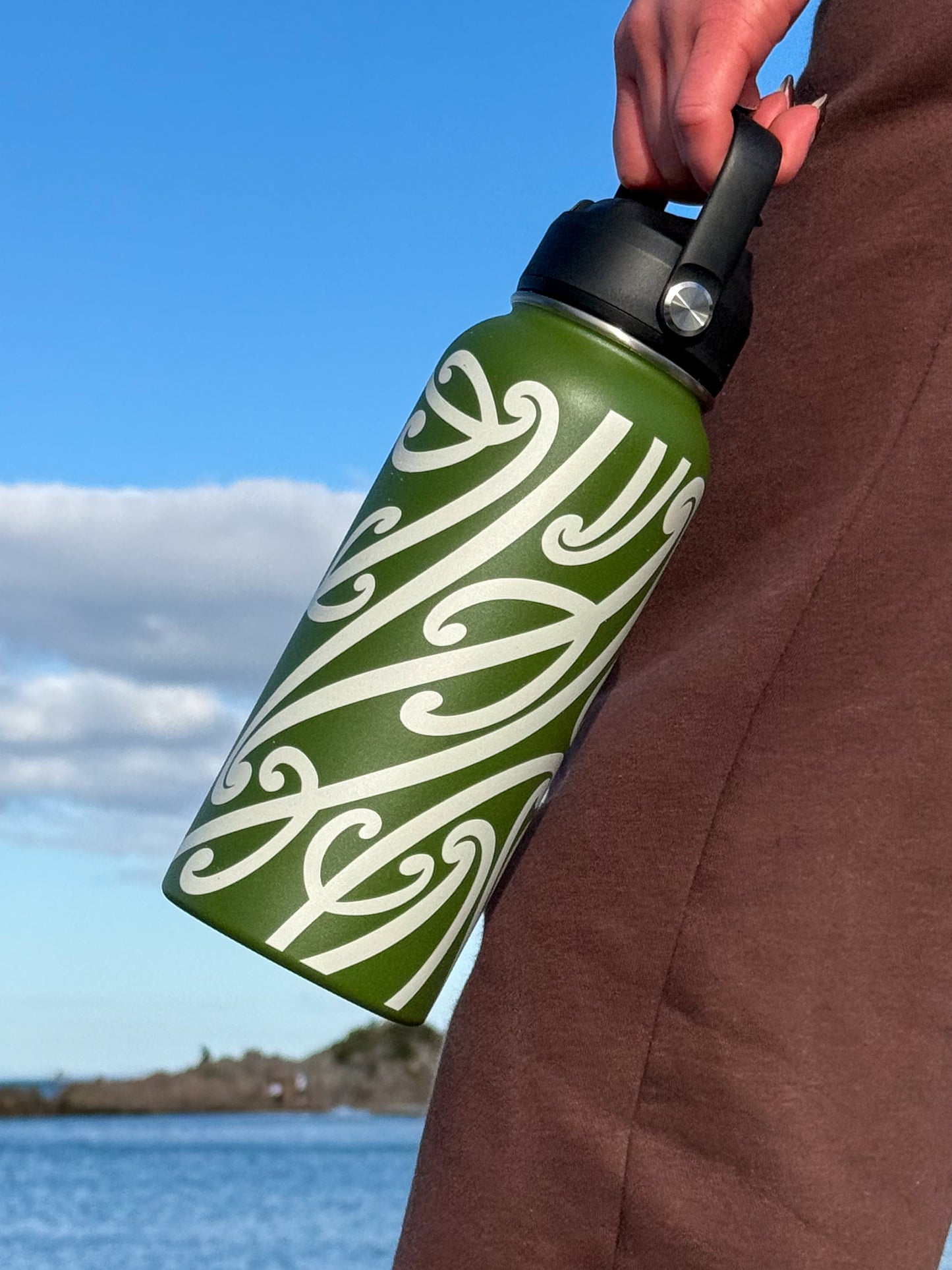 32oz (946mL) Thermal Insulated Wide Mouth Drink Bottle – Flex Straw Cap
